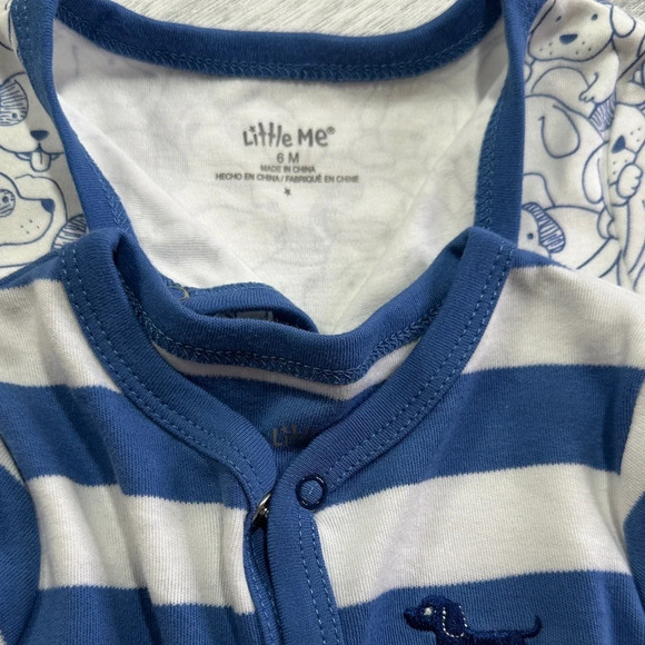 Little Me Striped and Puppy Print Bodysuit Duo - Picture 6 of 6